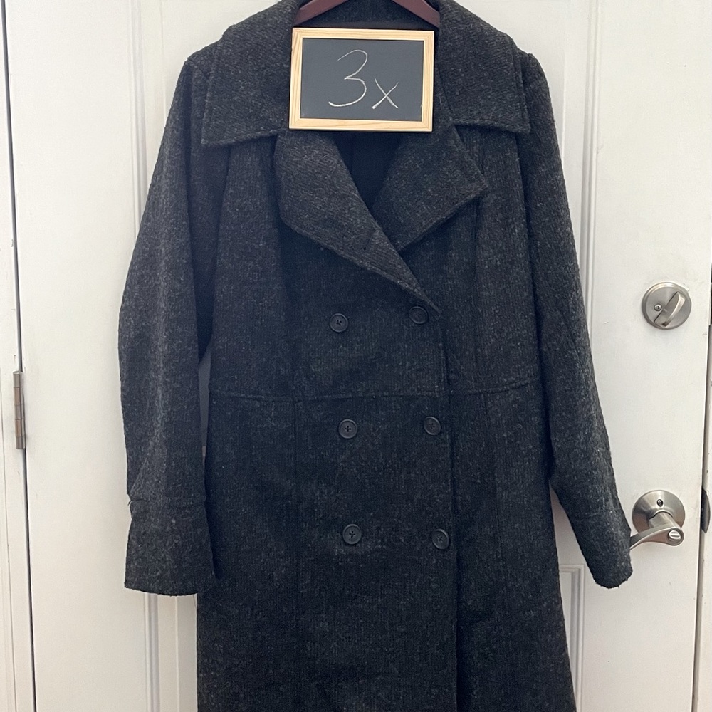Wool Pea/Double Breasted Dress Coat